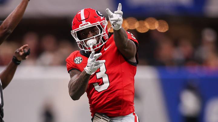Georgia Football RB Nate Frazier celebrates after a first down against Georgia Tech. Georgia Football RB Nate Frazier celebrates after a first down against Georgia Tech.