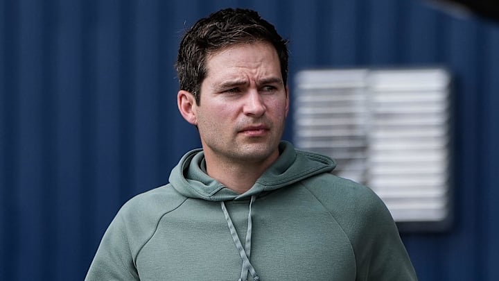 Detroit Tigers president of baseball operation Scott Harris during spring training at TigerTown in Lakeland, Fla. on Sunday, Feb. 16, 2025. Detroit Tigers president of baseball operation Scott Harris during spring training at TigerTown in Lakeland, Fla. on Sunday, Feb. 16, 2025.