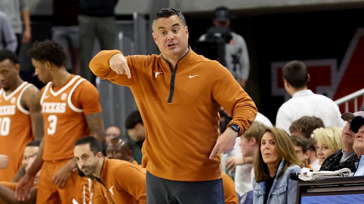 Texas Longhorns head coach Sean Miller directs his team during the first half against the Auburn Tigers. Texas Longhorns head coach Sean Miller directs his team during the first half against the Auburn Tigers.