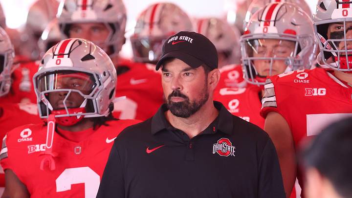 Sep 19, 2026; Columbus, Ohio, USA; Ohio State Buckeyes head coach Ryan Day takes his team to the field before the game against the Kent State Golden Flashes at Ohio Stadium. Mandatory Credit: Joseph Maiorana-Imagn Images Sep 19, 2026; Columbus, Ohio, USA; Ohio State Buckeyes head coach Ryan Day takes his team to the field before the game against the Kent State Golden Flashes at Ohio Stadium. Mandatory Credit: Joseph Maiorana-Imagn Images