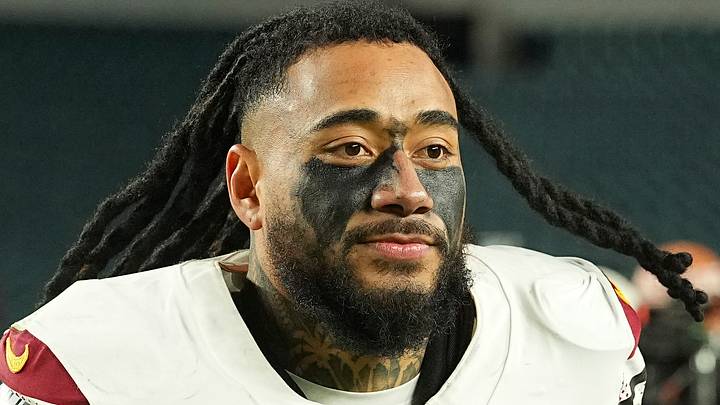 Washington Commanders linebacker Frankie Luvu Washington Commanders linebacker Frankie Luvu