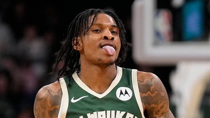 Milwaukee Bucks guard Kevin Porter Jr. (7) reacts after scoring a basket during the fourth quarter against the Cleveland Cavaliers at Fiserv Forum on February 25, 2026.