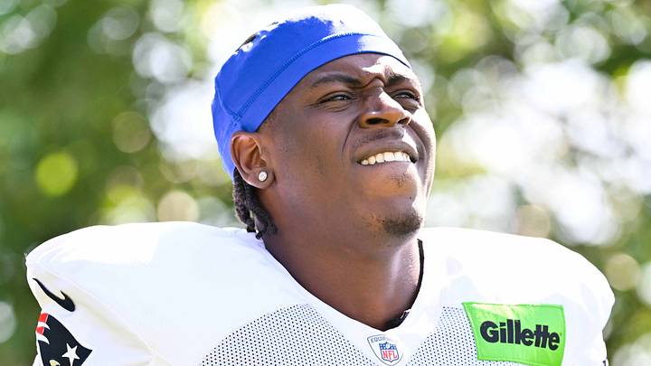 Jul 28, 2025; Foxborough, MA, USA; New England Patriots running back Terrell Jennings (26) heads to the practice fields for training camp at Gillette Stadium. Mandatory Credit: Eric Canha-Imagn Images Jul 28, 2025; Foxborough, MA, USA; New England Patriots running back Terrell Jennings (26) heads to the practice fields for training camp at Gillette Stadium. Mandatory Credit: Eric Canha-Imagn Images