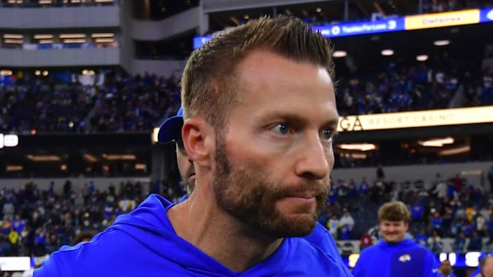 Jan 4, 2026; Inglewood, California, USA; Los Angeles Rams head coach Sean McVay leaves the field following a game against the Arizona Cardinals at SoFi Stadium. Mandatory Credit: Gary A. Vasquez-Imagn Images Jan 4, 2026; Inglewood, California, USA; Los Angeles Rams head coach Sean McVay leaves the field following a game against the Arizona Cardinals at SoFi Stadium. Mandatory Credit: Gary A. Vasquez-Imagn Images