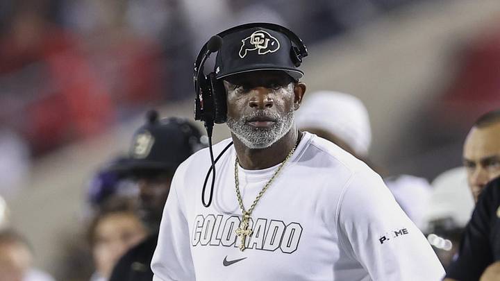 Sep 12, 2025; Houston, Texas, USA; Colorado Buffaloes head coach Deion Sanders watches from the sideline during the third quarter against the Houston Cougars at TDECU Stadium. Mandatory Credit: Troy Taormina-Imagn Images Sep 12, 2025; Houston, Texas, USA; Colorado Buffaloes head coach Deion Sanders watches from the sideline during the third quarter against the Houston Cougars at TDECU Stadium. Mandatory Credit: Troy Taormina-Imagn Images