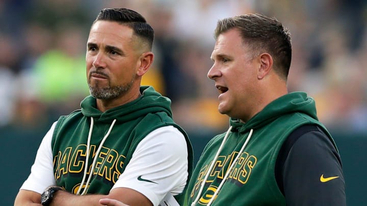 Green Bay Packers head coach Matt LaFleur and general manager Brian Gutekunst Green Bay Packers head coach Matt LaFleur and general manager Brian Gutekunst
