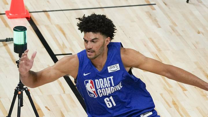 May 12, 2026; Chicago, IL, USA; Cameron Boozer participates in the 2026 NBA Draft Combine at Wintrust Arena. Mandatory Credit: David Banks-Imagn Images May 12, 2026; Chicago, IL, USA; Cameron Boozer participates in the 2026 NBA Draft Combine at Wintrust Arena. Mandatory Credit: David Banks-Imagn Images