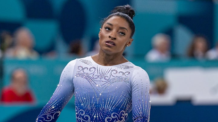 Simone Biles as the 2024 Olympic Games in Paris, France
