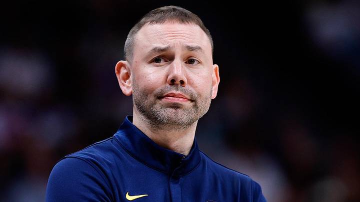 Apr 8, 2026; Denver, Colorado, USA; Denver Nuggets head coach David Adelman looks on in the second quarter against the Memphis Grizzlies at Ball Arena. Mandatory Credit: Isaiah J. Downing-Imagn Images