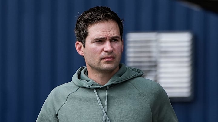 Detroit Tigers president of baseball operation Scott Harris during spring training at TigerTown in Lakeland, Fla. on Sunday, Feb. 16, 2025.