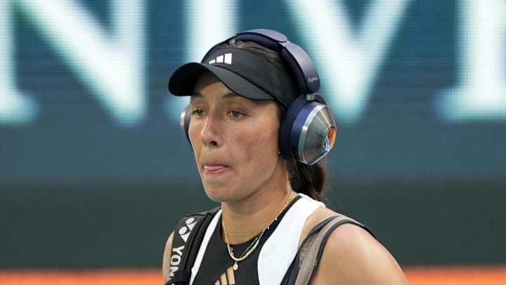 Jessica Pagula (USA) arrives for her Quarter-Finals match on March 27, 2024.