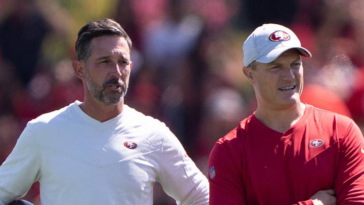 San Francisco 49ers head coach Kyle Shanahan (left) and general manager John Lynch (right) San Francisco 49ers head coach Kyle Shanahan (left) and general manager John Lynch (right)