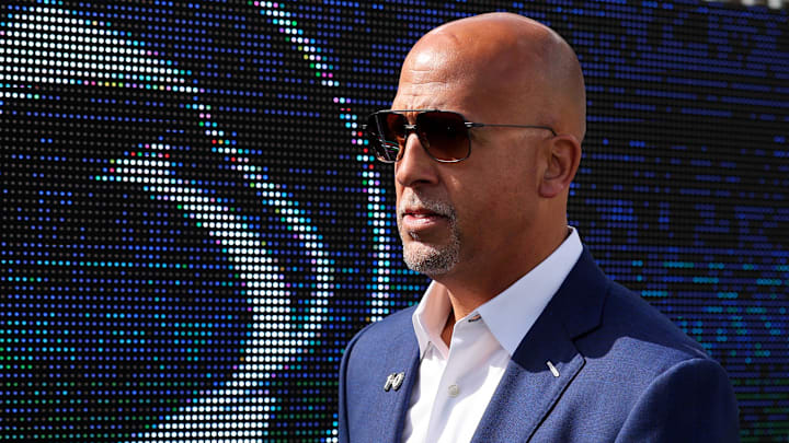 Oct 11, 2025; University Park, Pennsylvania, USA; Penn State Nittany Lions head coach James Franklin prior to the game against the Northwestern Wildcats at Beaver Stadium. Mandatory Credit: Matthew O'Haren-Imagn Images Oct 11, 2025; University Park, Pennsylvania, USA; Penn State Nittany Lions head coach James Franklin prior to the game against the Northwestern Wildcats at Beaver Stadium. Mandatory Credit: Matthew O'Haren-Imagn Images