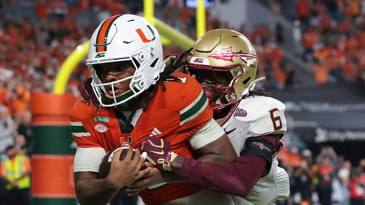 The Miami Hurricanes and Florida State Seminoles in Week 7.