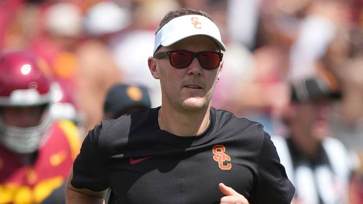 Aug 29, 2026; Los Angeles, California, USA; Southern California Trojans head coach Lincoln Riley during the game against the San Jose State Spartans at United Airlines Field at Los Angeles Memorial Coliseum. Mandatory Credit: Kirby Lee-Imagn Images Aug 29, 2026; Los Angeles, California, USA; Southern California Trojans head coach Lincoln Riley during the game against the San Jose State Spartans at United Airlines Field at Los Angeles Memorial Coliseum. Mandatory Credit: Kirby Lee-Imagn Images
