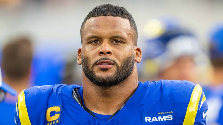 Los Angeles Rams defensive tackle Aaron Donald. Los Angeles Rams defensive tackle Aaron Donald.