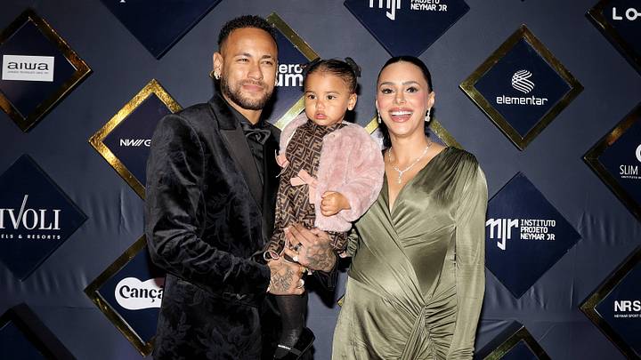 5th edition of the Neymar Jr Project Institute Auction, Player Neymar Jr accompanied by his wife Bruna Biancardi during the 5th edition of the Neymar Jr Project Institute Auction, Mercado Livre Hall in Pacaembu in Sao Paulo. 