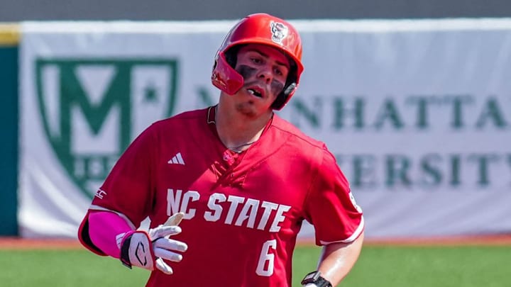 NC State senior Dalton Bargo trots the bases. 
