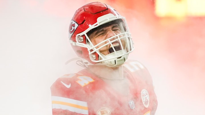 Kansas City Chiefs linebacker Leo Chenal (54) Mandatory Credit: Jay Biggerstaff-Imagn Images