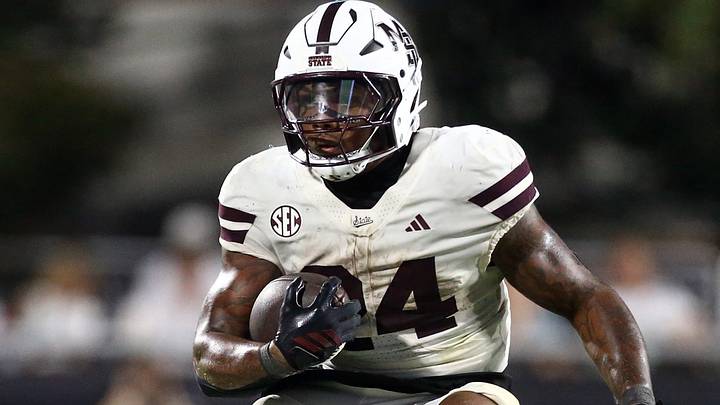 Mississippi State Bulldogs running back Fluff Bothwell (24) runs the ball during the third quarter against the Missouri Tigers at Davis Wade Stadium at Scott Field. Mississippi State Bulldogs running back Fluff Bothwell (24) runs the ball during the third quarter against the Missouri Tigers at Davis Wade Stadium at Scott Field.