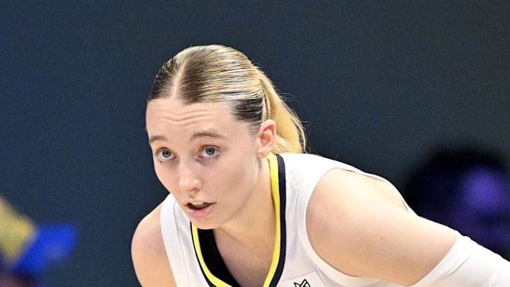 Dallas Wings guard Paige Bueckers looks on during the second half against the Phoenix Mercury.