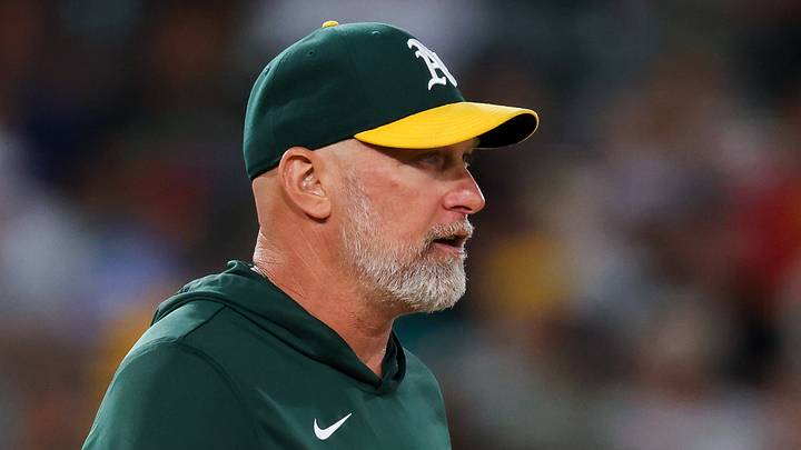 Jul 29, 2026; West Sacramento, California, USA; Athletics manager Mark Kotsay (7) walks to the mound during the sixth inning against the Boston Red Sox at Sutter Health Park. Mandatory Credit: Sergio Estrada-Imagn Images Jul 29, 2026; West Sacramento, California, USA; Athletics manager Mark Kotsay (7) walks to the mound during the sixth inning against the Boston Red Sox at Sutter Health Park. Mandatory Credit: Sergio Estrada-Imagn Images