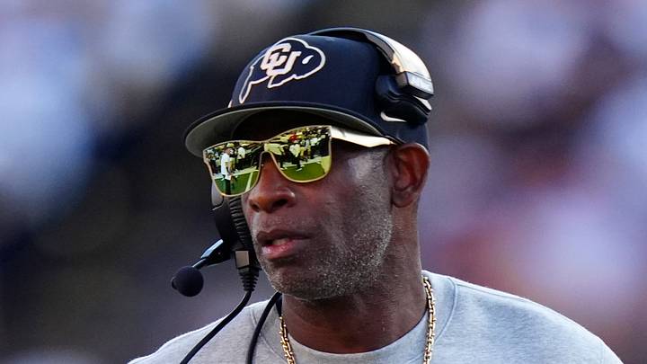 Oct 3, 2026; Boulder, Colorado, USA; Colorado Buffaloes head coach Deion Sanders following a touchdown scored in the first quarter against the Texas Tech Red Raiders at Folsom Field. Mandatory Credit: Ron Chenoy-Imagn Images Oct 3, 2026; Boulder, Colorado, USA; Colorado Buffaloes head coach Deion Sanders following a touchdown scored in the first quarter against the Texas Tech Red Raiders at Folsom Field. Mandatory Credit: Ron Chenoy-Imagn Images