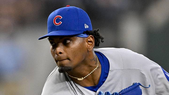 May 9, 2026; Arlington, Texas, USA; Chicago Cubs starting pitcher Edward Cabrera (30) pitches against the Texas Rangers during the second inning at Globe Life Field. Mandatory Credit: Jerome Miron-Imagn Imagesc May 9, 2026; Arlington, Texas, USA; Chicago Cubs starting pitcher Edward Cabrera (30) pitches against the Texas Rangers during the second inning at Globe Life Field. Mandatory Credit: Jerome Miron-Imagn Imagesc