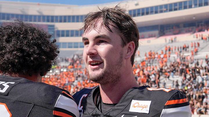 OSU quarterback Drew Mestemaker (17) walks off the field after a victory over UCF after an NCAA football game between the Oklahoma State University (OSU) Cowboys and the University of Central Florida (UCF) Knights at Boone Pickens Stadium in Stillwater, Okla., on Saturday, Oct. 10, 2026. OSU quarterback Drew Mestemaker (17) walks off the field after a victory over UCF after an NCAA football game between the Oklahoma State University (OSU) Cowboys and the University of Central Florida (UCF) Knights at Boone Pickens Stadium in Stillwater, Okla., on Saturday, Oct. 10, 2026.