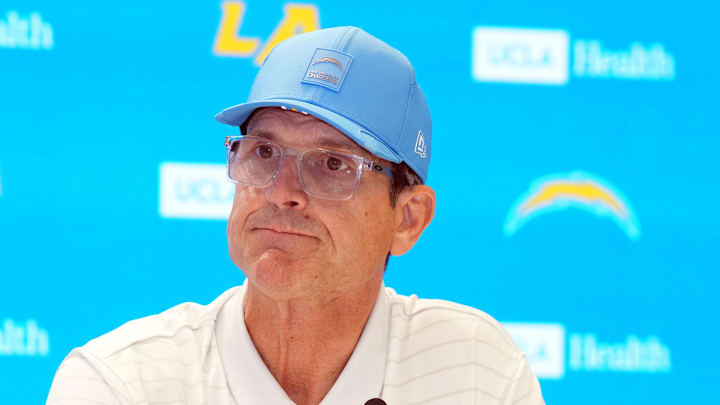 Los Angeles Chargers head coach Jim Harbaugh