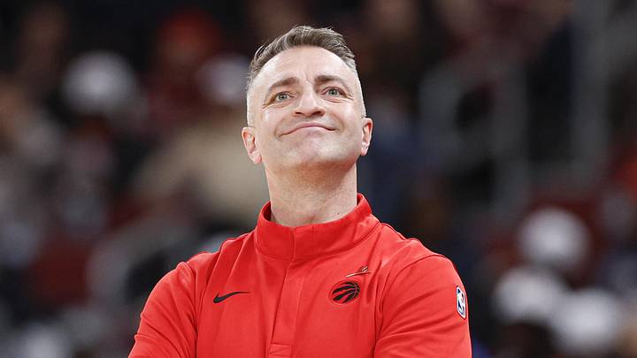 Mar 18, 2026; Chicago, Illinois, USA; Toronto Raptors head coach Darko Rajakovic reacts during the first half at United Center. Mandatory Credit: Kamil Krzaczynski-Imagn Images Mar 18, 2026; Chicago, Illinois, USA; Toronto Raptors head coach Darko Rajakovic reacts during the first half at United Center. Mandatory Credit: Kamil Krzaczynski-Imagn Images