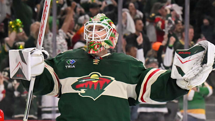 Fans at the Target Center for the Timberwolves playoff game cheered as the Minnesota Wild clinched their first series since 2015. (Mandatory Credit: Nick Wosika-Imagn Images)