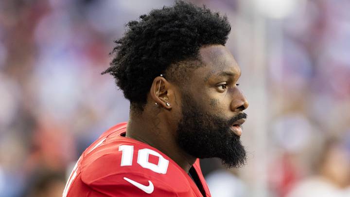 Dec 7, 2025; Glendale, Arizona, USA; Arizona Cardinals linebacker Josh Sweat (10) against the Los Angeles Rams at State Farm Stadium. Mandatory Credit: Mark J. Rebilas-Imagn Images Dec 7, 2025; Glendale, Arizona, USA; Arizona Cardinals linebacker Josh Sweat (10) against the Los Angeles Rams at State Farm Stadium. Mandatory Credit: Mark J. Rebilas-Imagn Images