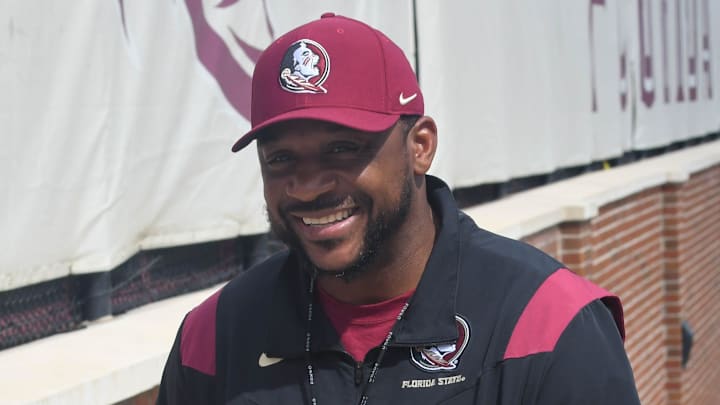 Florida State football and coaches players arrive for the fifth FSU spring football practice of the 2023 season on Thursday, March 23.

Patrick Surtain 1 Of 1