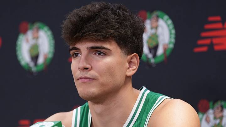 Boston Celtics guard Hugo González (28). Boston Celtics guard Hugo González (28).