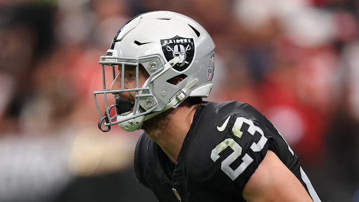 Las Vegas Raiders running back Dylan Laube