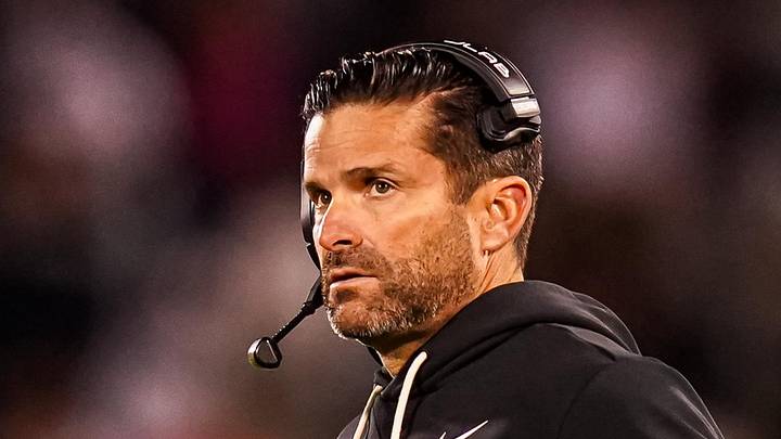 Nov 8, 2025; East Hartford, Connecticut, USA; Duke Blue Devils head coach Manny Diaz watches from the sideline as they take on the UConn Huskies at Pratt & Whitney Stadium at Rentschler Field. Mandatory Credit: David Butler II-Imagn Images