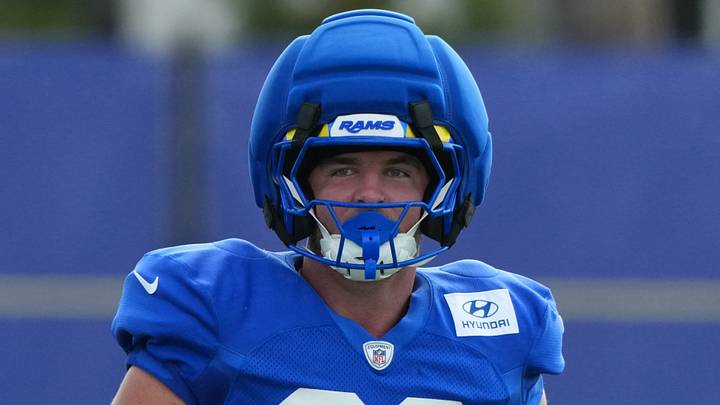 Los Angeles Rams tight end Max Klare. Los Angeles Rams tight end Max Klare.