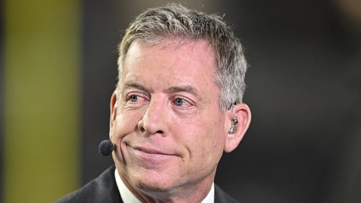 Television commentator Troy Aikman