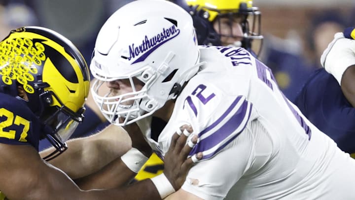 Northwestern Wildcats offensive lineman Caleb Tiernan could be a target for the Packers in the second round. Northwestern Wildcats offensive lineman Caleb Tiernan could be a target for the Packers in the second round.
