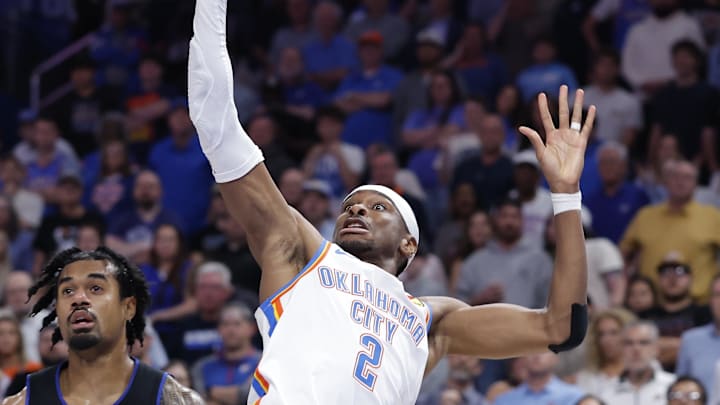 Mar 30, 2026; Oklahoma City, Oklahoma, USA; Oklahoma City Thunder guard Shai Gilgeous-Alexander (2) : Alonzo Adams-Imagn Images