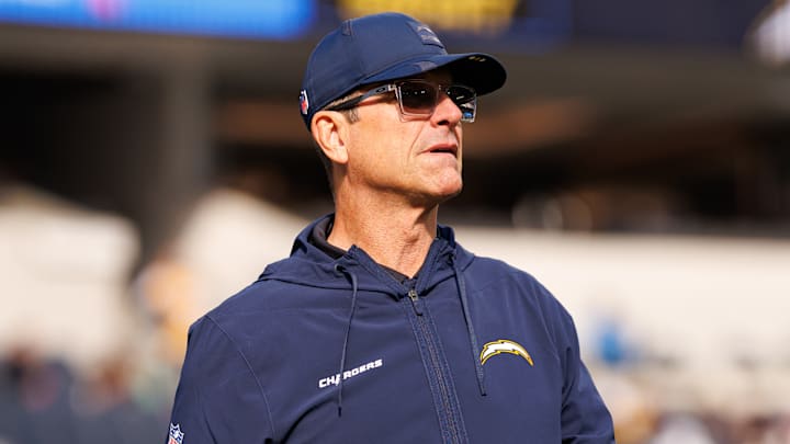 Los Angeles Chargers head coach Jim Harbaugh