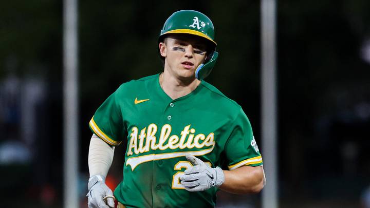 Jun 16, 2026; West Sacramento, California, USA; Athletics third baseman Zack Gelof (20) rounds the bases after hitting a one run home run during the sixth inning against the Pittsburgh Pirates at Sutter Health Park. Mandatory Credit: Sergio Estrada-Imagn Images Jun 16, 2026; West Sacramento, California, USA; Athletics third baseman Zack Gelof (20) rounds the bases after hitting a one run home run during the sixth inning against the Pittsburgh Pirates at Sutter Health Park. Mandatory Credit: Sergio Estrada-Imagn Images