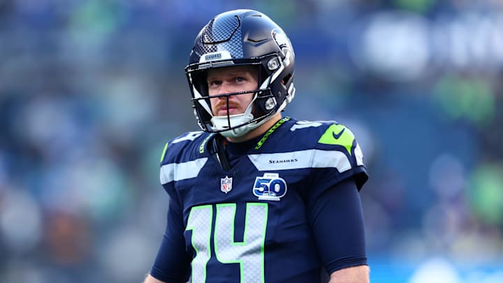 Seattle Seahawks quarterback Sam Darnold Seattle Seahawks quarterback Sam Darnold