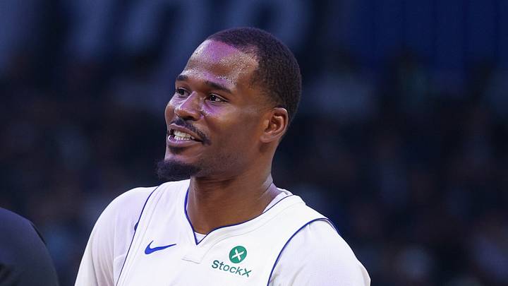 Apr 25, 2026; Orlando, Florida, USA; Detroit Pistons guard Javonte Green (31) talks to referee Tony Brothers (25) against the Orlando Magic in the third quarter during game three of the first round of the 2026 NBA Playoffs at Kia Center. Mandatory Credit: Nathan Ray Seebeck-Imagn Images