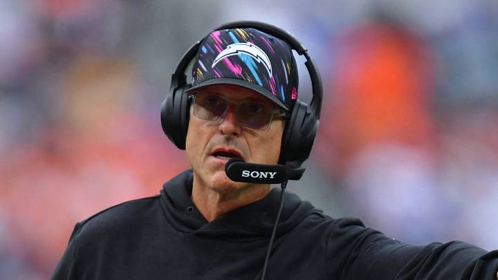 Los Angeles Chargers head coach Jim Harbaugh Los Angeles Chargers head coach Jim Harbaugh