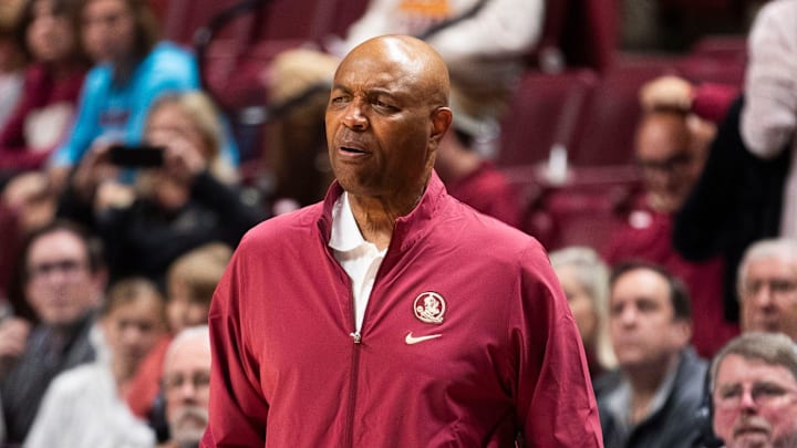 FSU men's basketball head coach Leonard Hamilton coaches as Florida State takes on Syracuse University at the Donald Tucker Civic Center Saturday, Jan. 4, 2024. FSU men's basketball head coach Leonard Hamilton coaches as Florida State takes on Syracuse University at the Donald Tucker Civic Center Saturday, Jan. 4, 2024.