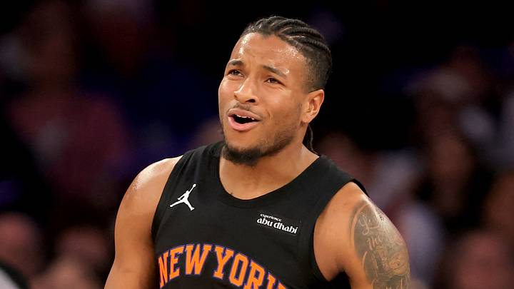 Jan 27, 2026; New York, New York, USA; New York Knicks guard Miles McBride (2) reacts during the second quarter against the Sacramento Kings at Madison Square Garden. Mandatory Credit: Brad Penner-Imagn Images Jan 27, 2026; New York, New York, USA; New York Knicks guard Miles McBride (2) reacts during the second quarter against the Sacramento Kings at Madison Square Garden. Mandatory Credit: Brad Penner-Imagn Images