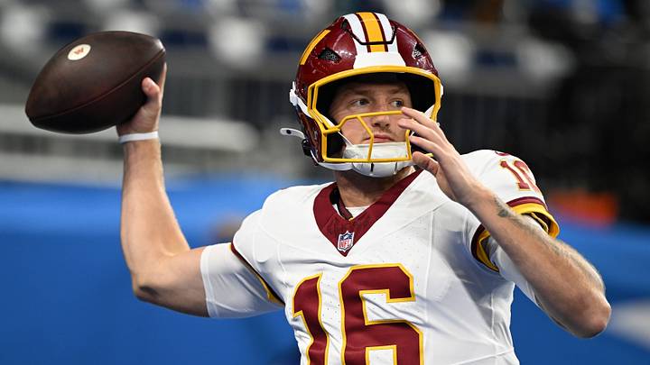 Washington Commanders quarterback Athan Kaliakmanis