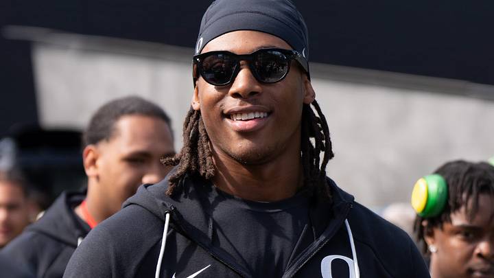 Sept. 5. 2026; Eugene, Oregon; Oregon Ducks tight end Jamari Johnson enters the stadium prior to facing the Boise State Broncos at Autzen Stadium.